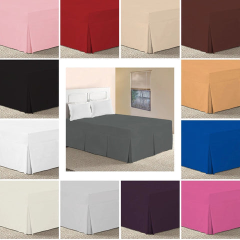 180 Thread Pleated Valance Fitted Sheet UK