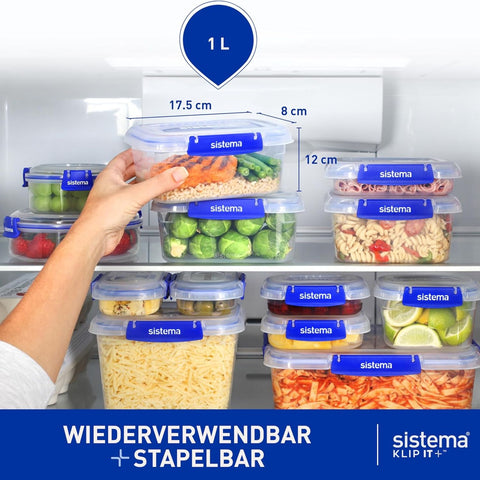 1L Airtight Food Storage Containers – 3 Pack