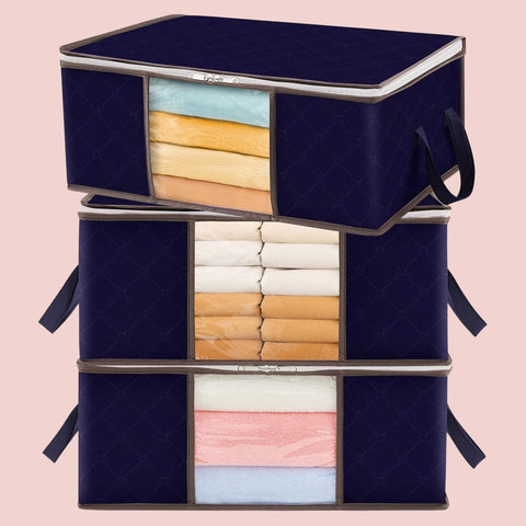 35L Foldable Clothes Storage Bags – 3 Pack