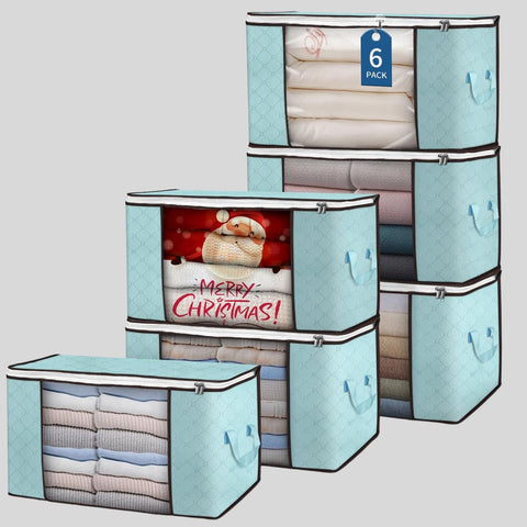 90L Large Clothes Storage Bags – 6 Pack