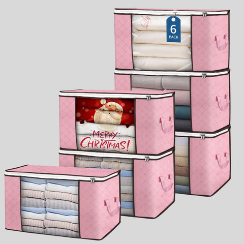 90L Large Clothes Storage Bags – 6 Pack