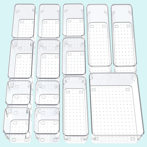 Clear Drawer Organiser Set - different sizes