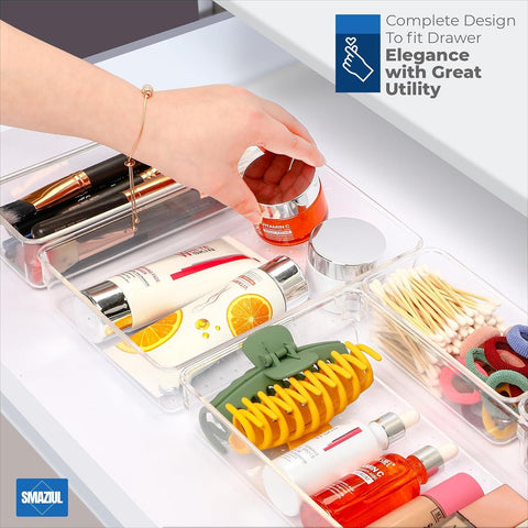 Clear Drawer Organiser Set - different sizes