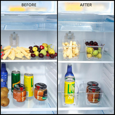 Clear Fridge Storage Trays Kitchen Organiser