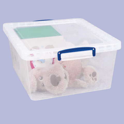 Clear Nestable Storage Boxes with Lids (3 Pack)