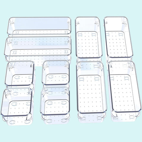 Clear Drawer Organiser Set - different sizes