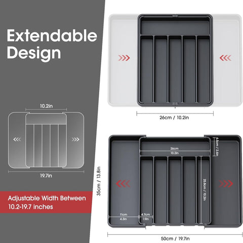 Expandable Cutlery Drawer Organiser Tray