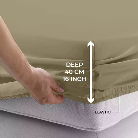 Extra Deep 40cm Fitted Sheet for Thick Mattresses