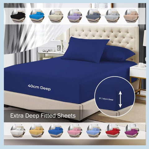Extra Deep Fitted Sheet 40cm – Egyptian Cotton