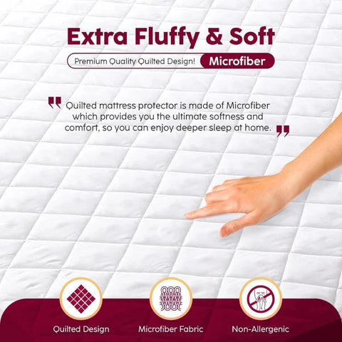 Extra Deep Quilted Mattress Protector 30cm Fit