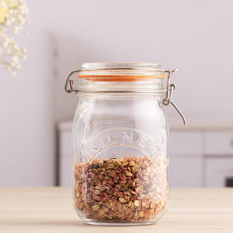 Kilner 1L Clip Top Glass Storage Jar Airtight