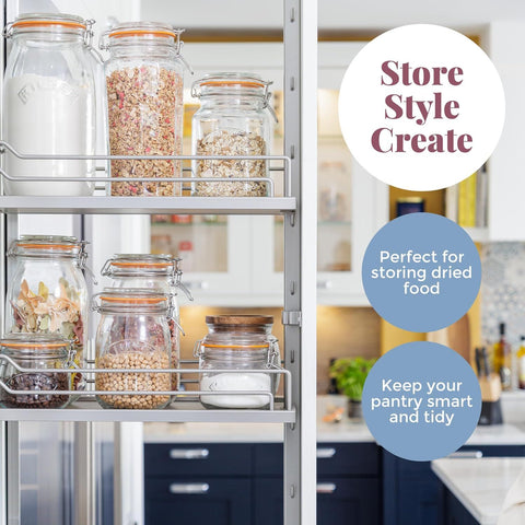 Kilner 1L Clip Top Glass Storage Jar Airtight