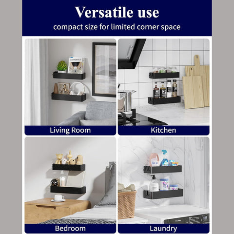 Kitsure 2 Pack Rustproof Drill-Free Shower Caddy