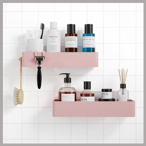 Kitsure 2 Pack Rustproof Drill-Free Shower Caddy