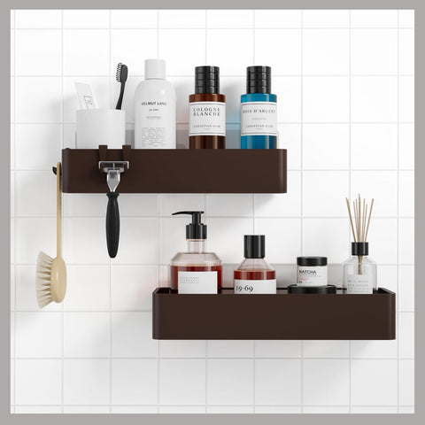 Kitsure 2 Pack Rustproof Drill-Free Shower Caddy