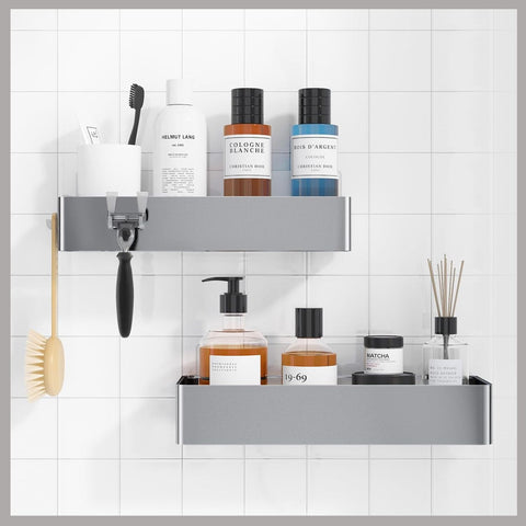 Kitsure 2 Pack Rustproof Drill-Free Shower Caddy