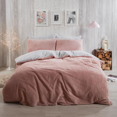 Reversible Teddy Fleece Duvet Cover Set Soft