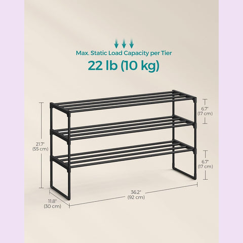 Stackable Metal Shoe Rack Storage Organiser