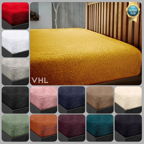 Teddy Bear Fleece Fitted Bed Sheet Warm & Soft