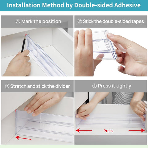Vtopmart Adjustable Drawer Dividers – Clear