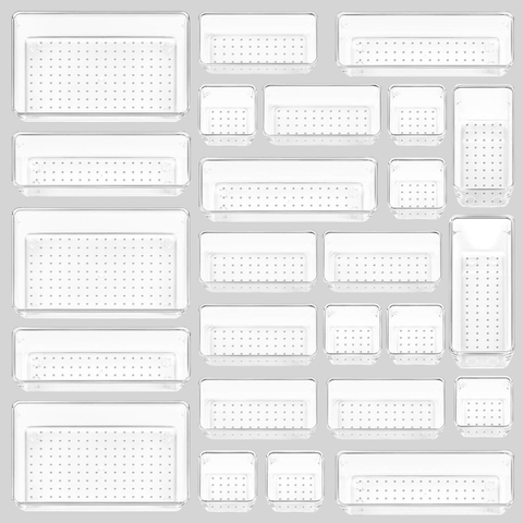 Vtopmart Clear Drawer Organiser Set – 3 Sizes